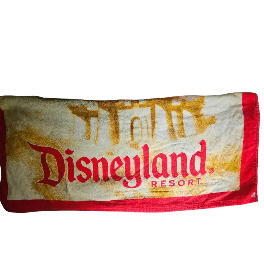Disneyland Resort Mickey Mouse Sand Castle Beach Towel Red